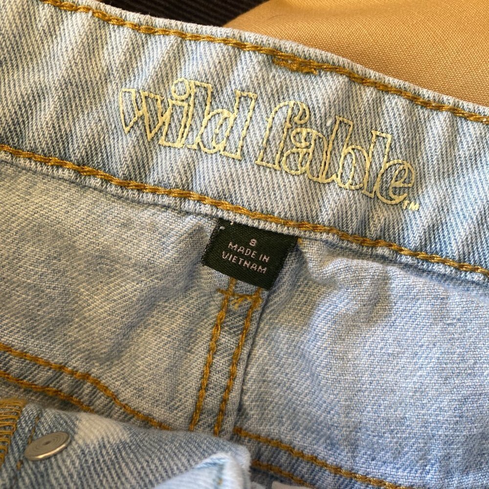 Wild Fable™ Frayed Hem High-Rise Jean Shorts - Picture 10 of 12